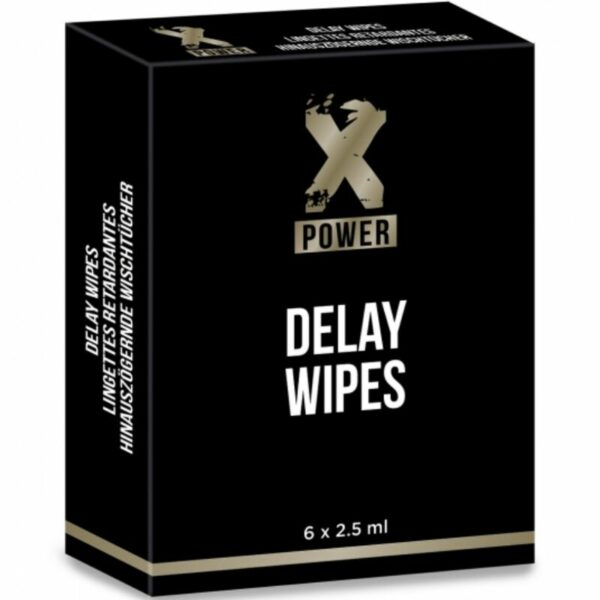 X POWER - DELAY WIPES 6 UNIDADES