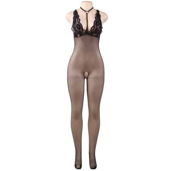 QUEEN LINGERIE - BODYSTOCKING DE REDE COM ABERTURA S/L - Image 5