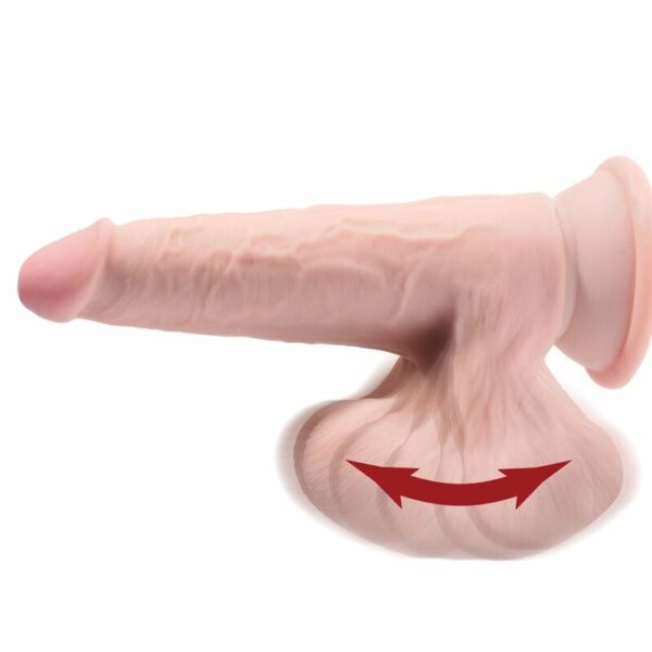 KING COCK - PLUS 3D DILDO BALANANDO BOLAS 24.5 CM PELE CLARA - Image 3