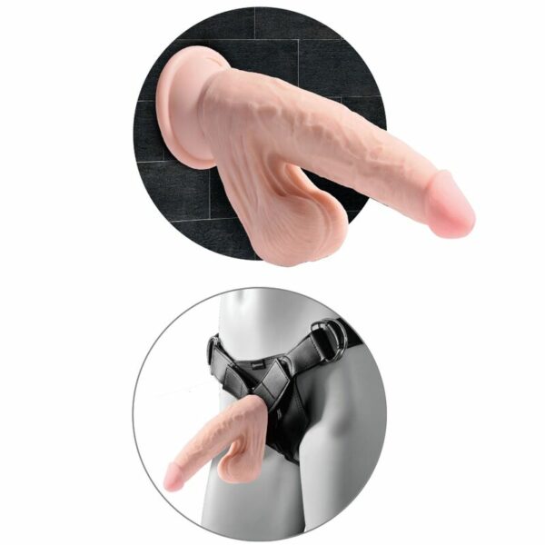 KING COCK - PLUS 3D DILDO BALANANDO BOLAS 24.5 CM PELE CLARA - Image 4