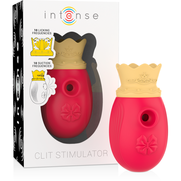 INTENSE - ESTIMULADOR DE CLITÓRIO 10 FREQUÊNCIAS DE LAMBEDURA E SUCO - VERMELHO - Image 2