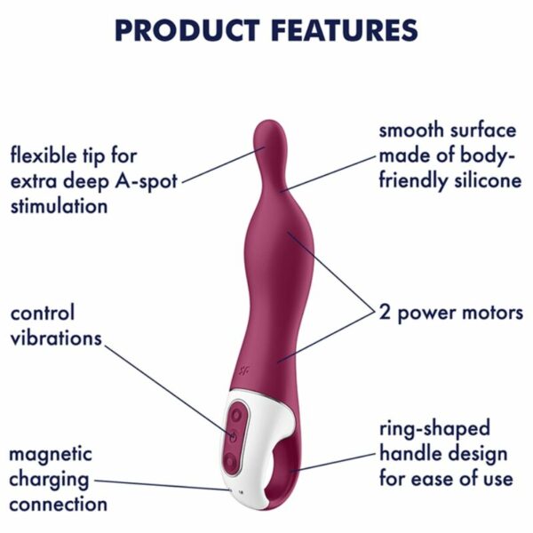 SATISFYER - VIBRADOR AMAZING 1 ASPOT BERRY - Image 4