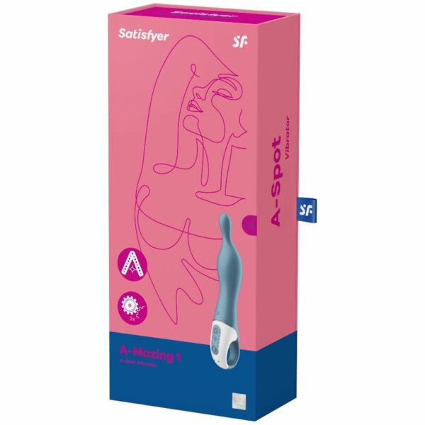 SATISFYER - VIBRADOR AMAZING 1 ASPOT AZUL - Image 3