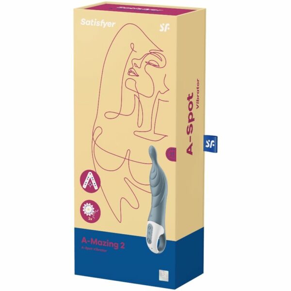 SATISFYER - VIBRADOR AMAZING 2 ASPOT CINZA - Image 3