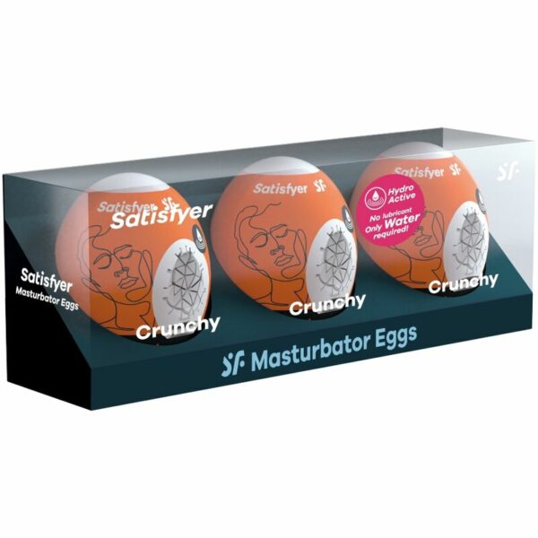 SATISFYER - 3 OVOS MASTURBADORES NAUGHTY, SAVAGE  CRUNCHY - Image 2