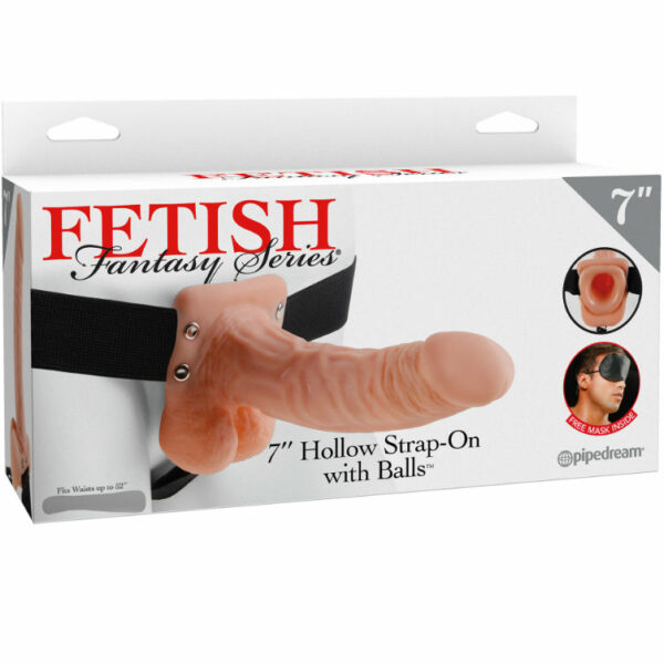 FETISH FANTASY SERIES - 7 STRAP-ON OCO COM BOLAS 17,8CM CARNE - Image 2