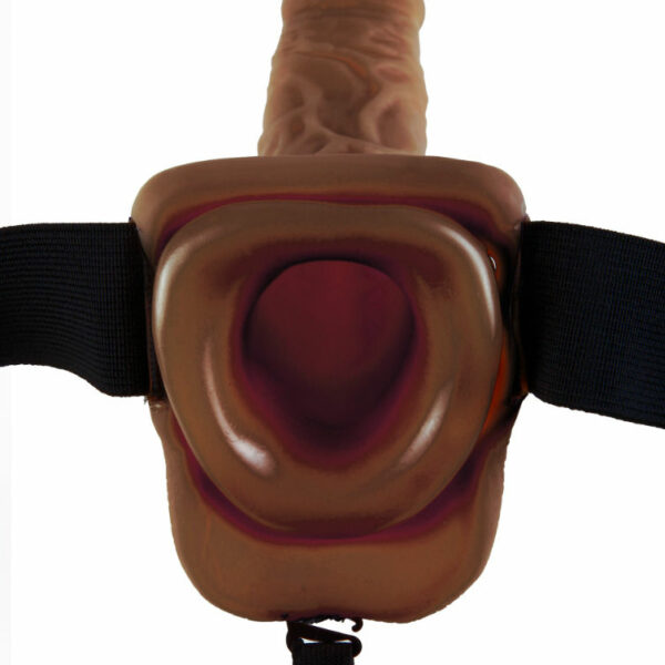FETISH FANTASY SERIES - 9 STRAP-ON OCO COM BOLAS 22,9CM CASTANHO - Image 5
