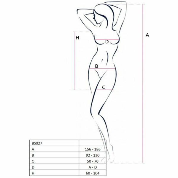 PASSION - MULHER BS027 BODYSTOCKING VESTIDO BRANCO ESTILO TAMANHO ÚNICO - Image 2