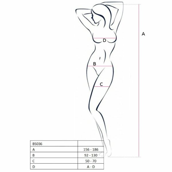 PASSION - MULHER BS036 BODYSTOCK BRANCO TAMANHO ÚNICO - Image 2