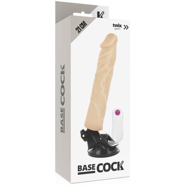 BASECOCK - VIBRADOR REALÍSTICO CONTROLE REMOTO NATURAL 21CM - Image 4