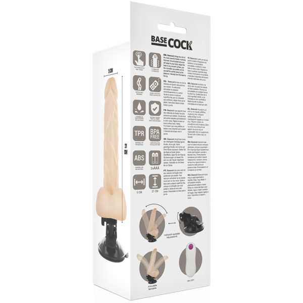 BASECOCK - VIBRADOR ARTICULÁVEL CONTROLE REMOTO NATURAL 21 CM - Image 5