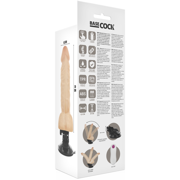 BASECOCK - VIBRADOR ARTICULÁVEL CONTROLE REMOTO NATURAL 20 CM - Image 5