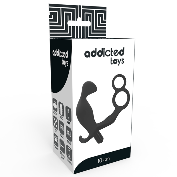 ADDICTED TOYS - PLUG ANAL COM ANEL DE PÊNIS DUPLO E TESTÍCULOS PRETO - Image 4