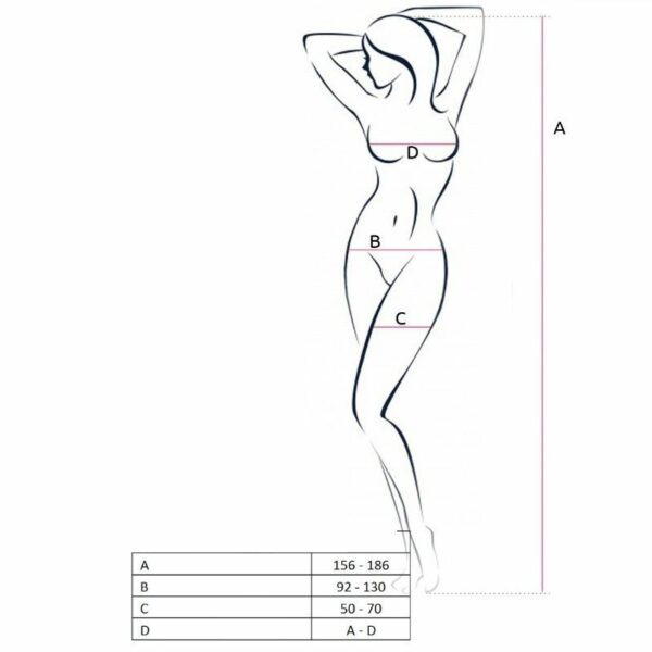 PASSION - WOMAN BS055 BODYSTOCKING PRETO TAMANHO ÚNICO - Image 3