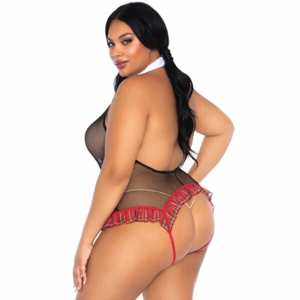 LEG AVENUE - SCHOOLGIRL CROTHLESS FITNESS TEDDY PLUS SIZE - Image 2