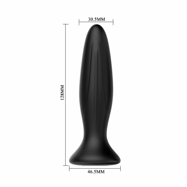 MR PLAY - PLUG ANAL VIBRADOR PRETO RECARREGVEL - Image 4